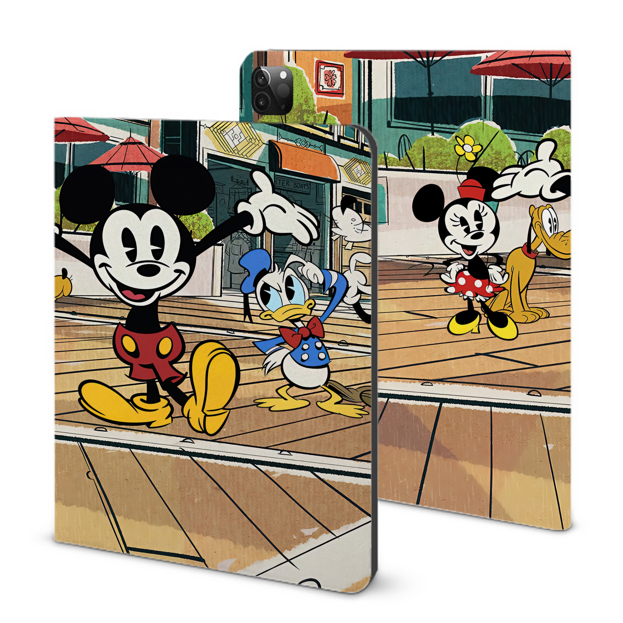 （画像用） ミッキーマウス Mickey Mouse IPadケース ペンホルダー付き ブックスタイルデザイン